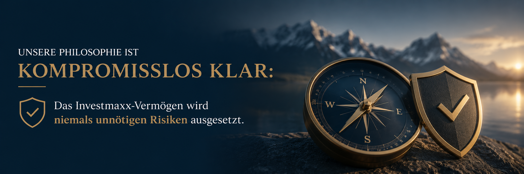 Unsere Philosophie ist kompromisslos klar: Das Investmaxx‑Verm�gen wird niemals unn�tigen Risiken ausgesetzt. 
