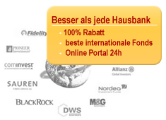 Besser als die Hausbank - Fonds kaufen ohne Ausgabeaufschlag