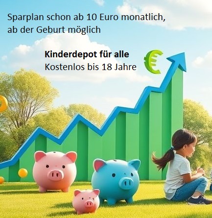Minisparplan - Ab 10 Euro Sparplan mit Fonds und ETFs im Kinder Depot anlegen.