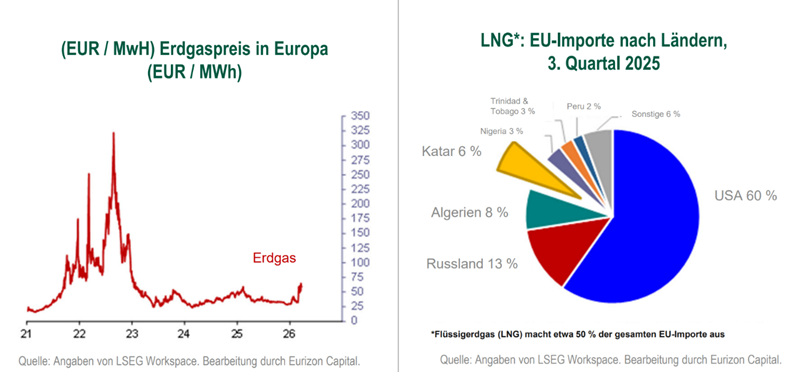 EU importierte Erdgas/LNG/Roh�l